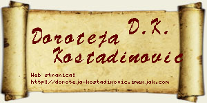 Doroteja Kostadinović vizit kartica